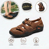 Sandalias con protección para los dedos: con soporte para el arco del pie, que alivia el dolor; ligeras y con amortiguación.