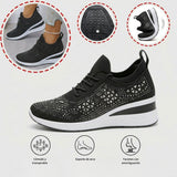 Zapatillas casuales versá tiles con strass