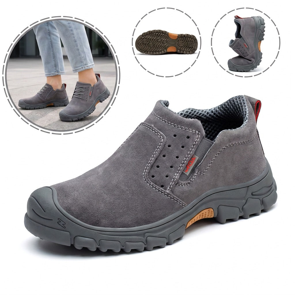 Zapatos ortopédicos de ante cómodos: suaves y cómodos, con una sujeción excelente. Alivian el dolor de pies.