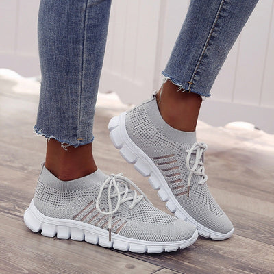 Zapatillas deportivas ortopédicas de malla: con soporte para el arco del pie, que alivia el dolor; amortiguación suave.