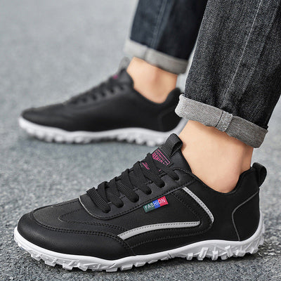Zapatos ortopédicos cómodos: con soporte para el arco del pie, que alivian el dolor; ligeros, con amortiguación y exterior de piel impermeable.