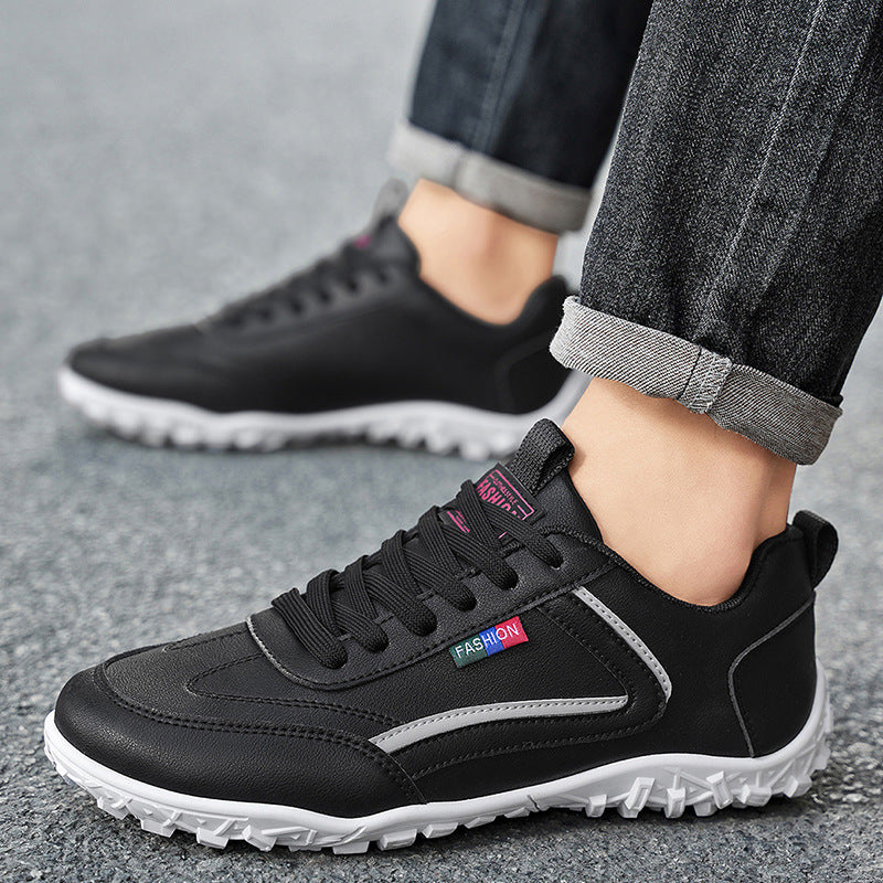 Zapatos ortopédicos cómodos: con soporte para el arco del pie, que alivian el dolor; ligeros, con amortiguación y exterior de piel impermeable.