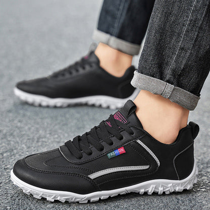 Zapatos ortopédicos cómodos: con soporte para el arco del pie, que alivian el dolor; ligeros, con amortiguación y exterior de piel impermeable.