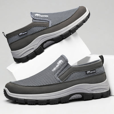 Zapatillas deportivas ortopédicas de malla: con soporte para el arco del pie, que alivia el dolor; amortiguación suave.