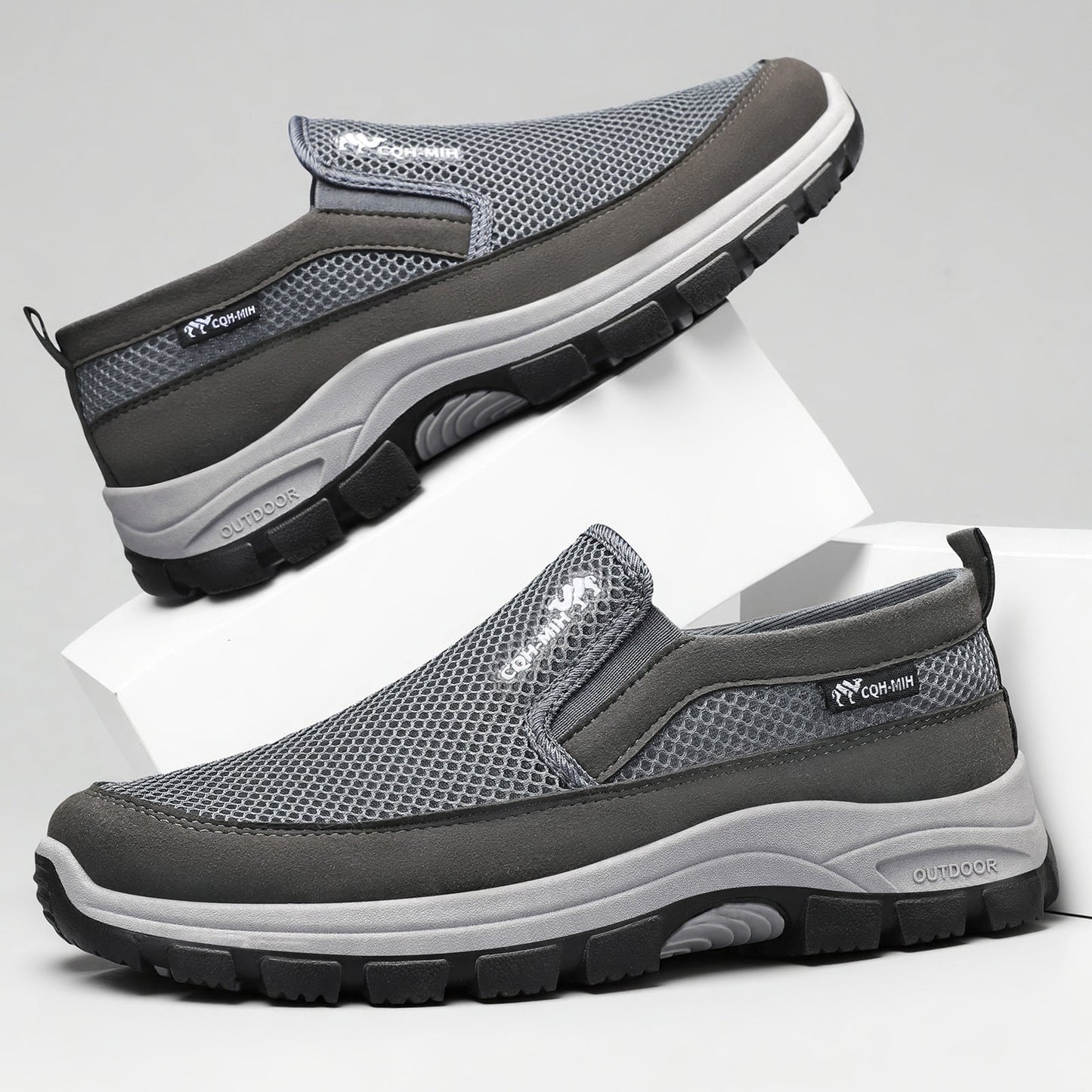Zapatillas deportivas ortopédicas de malla: con soporte para el arco del pie, que alivia el dolor; amortiguación suave.
