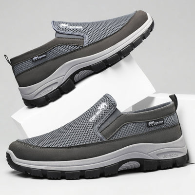 Zapatillas deportivas ortopédicas de malla: con soporte para el arco del pie, que alivia el dolor; amortiguación suave.