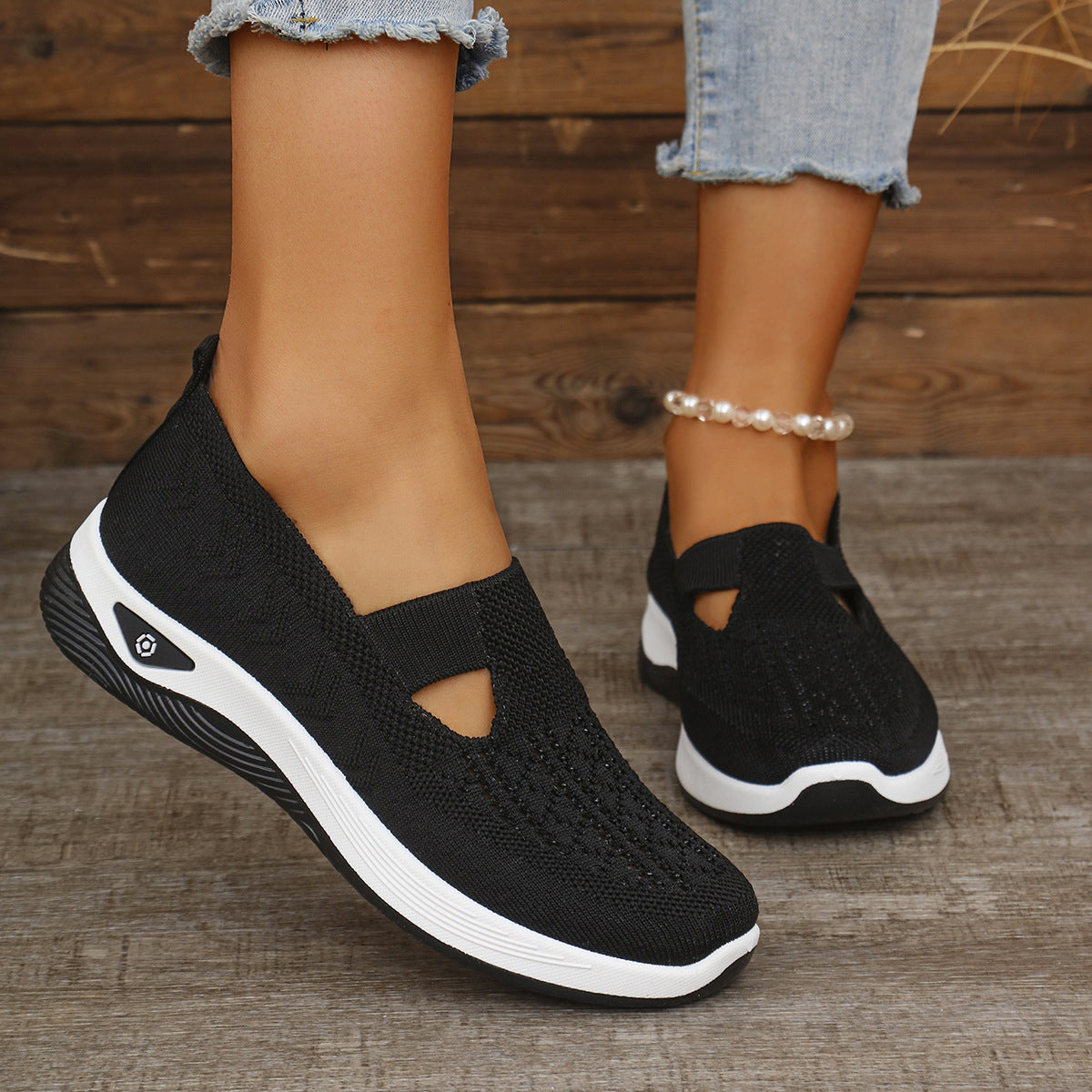 Zapatillas deportivas ortopédicas de malla: con soporte para el arco, alivian el dolor; amortiguación suave.