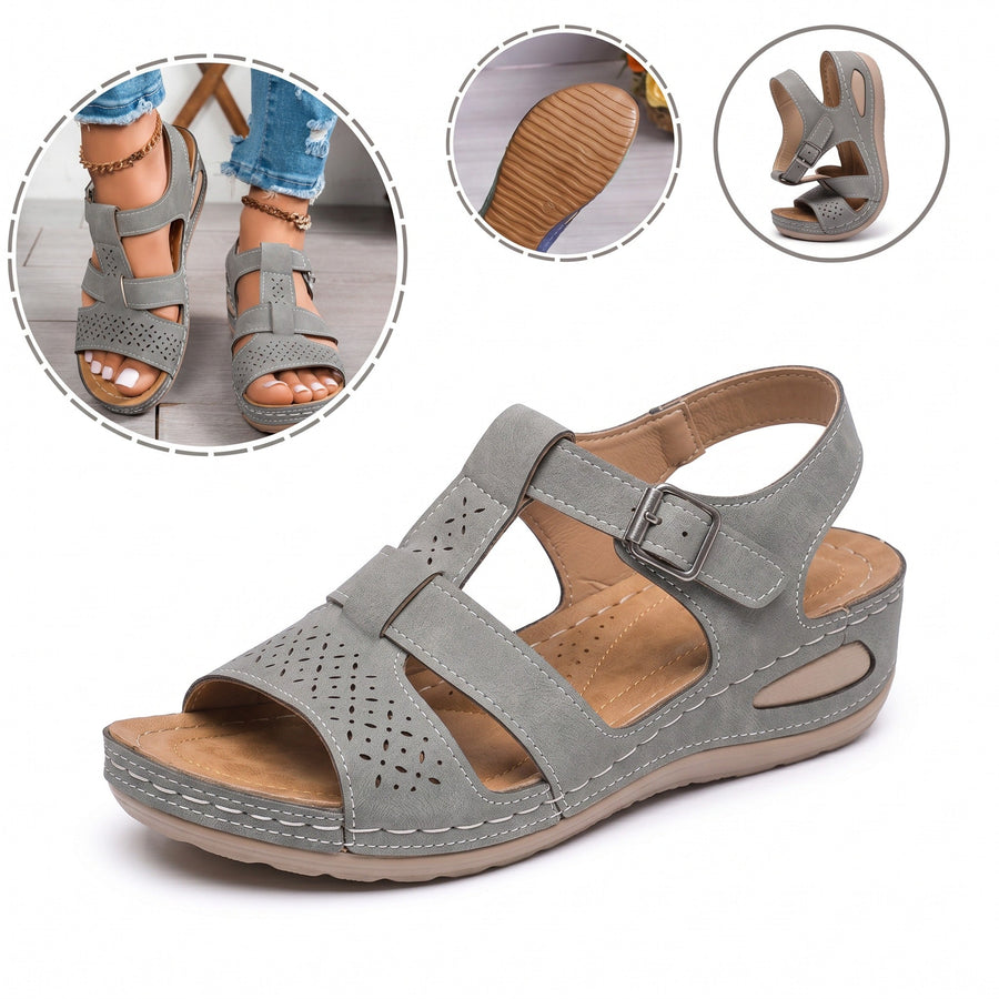 Sandalias ortopédicas ergonómicas — Con soporte para el arco del pie que ayuda a aliviar el dolor, estabilizar el talón y reducir la inestabilidad al caminar
