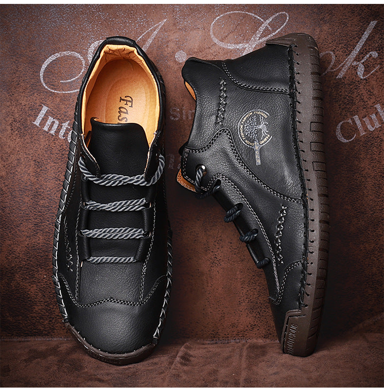 Zapatos ortopédicos cómodos y informales — de piel de vacuno italiana mate, con soporte para el arco