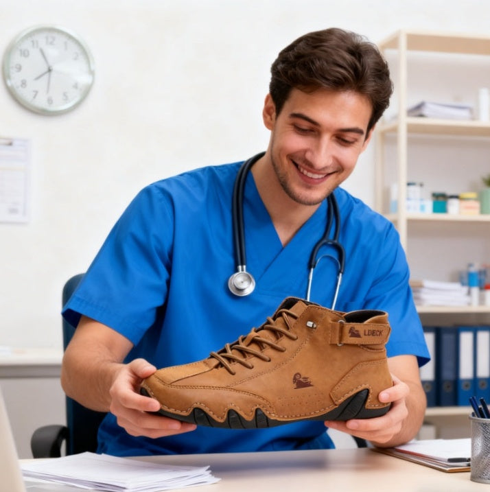 🔥Black Friday: 50% de desconto⏰ - Zapieers® Tênis de Caminhada Ergonômicos - Costura Manual 👞