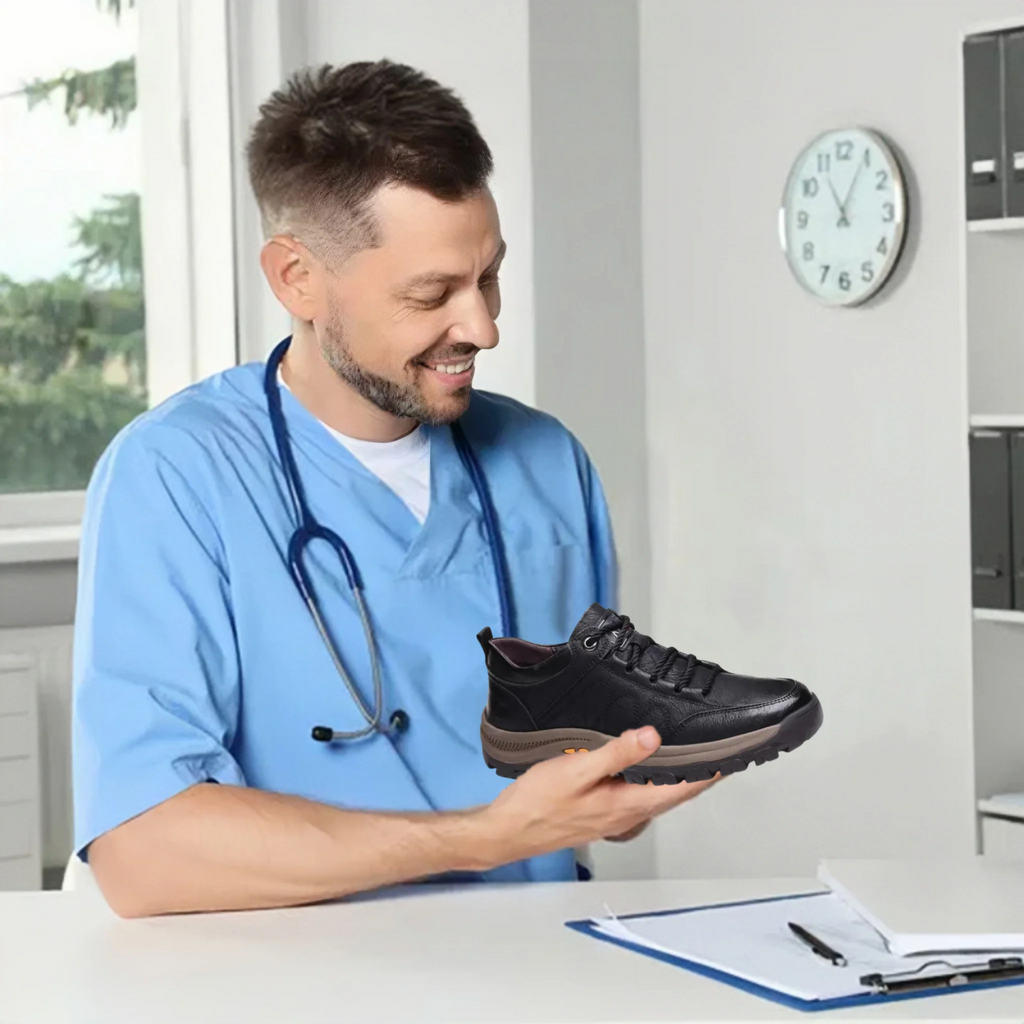 🔥Oferta por tempo limitado hoje: 70 % popust!  ⏰ - Sapatos ortopédicos com design ergonómico - Couro premium + costura manual 👞