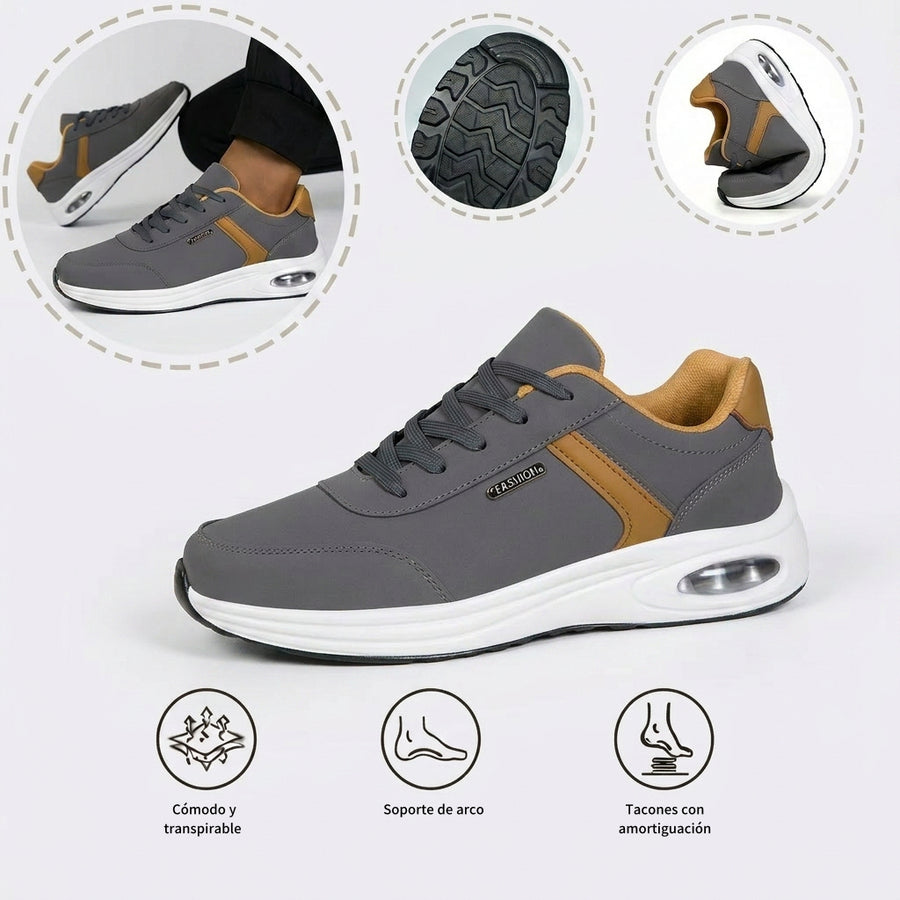 Zapatos ortopédicos cómodos: con soporte para el arco del pie, que alivian el dolor; ligeros, con amortiguación y exterior de piel impermeable.