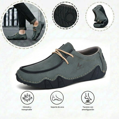 Zapatos ortopédicos cómodos: soporte ergonómico del arco plantar que alivia el dolor; horma ancha que no aprieta el pie.