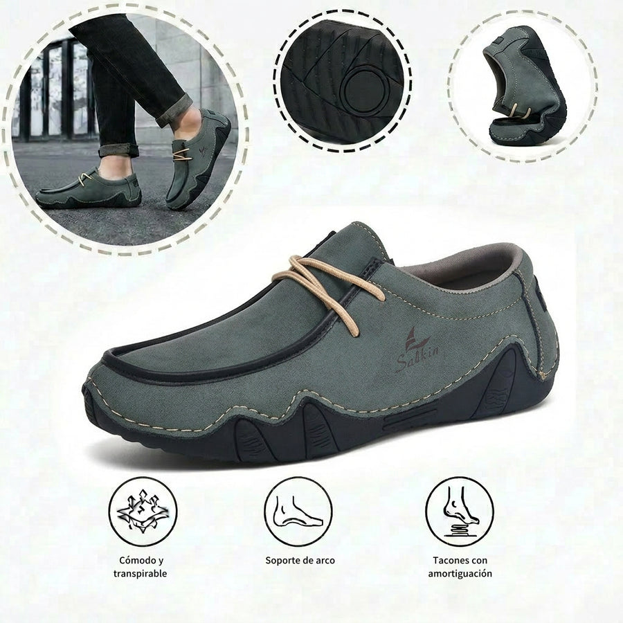 Zapatos ortopédicos cómodos: soporte ergonómico del arco plantar que alivia el dolor; horma ancha que no aprieta el pie.