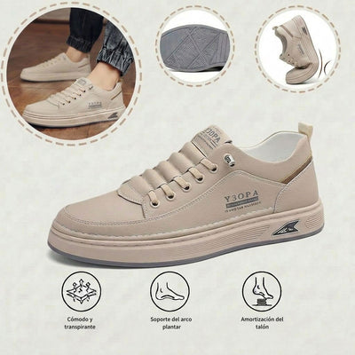 Zapatos ortopédicos cómodos: cosidos a mano, con amortiguación suave y exterior de piel impermeable.
