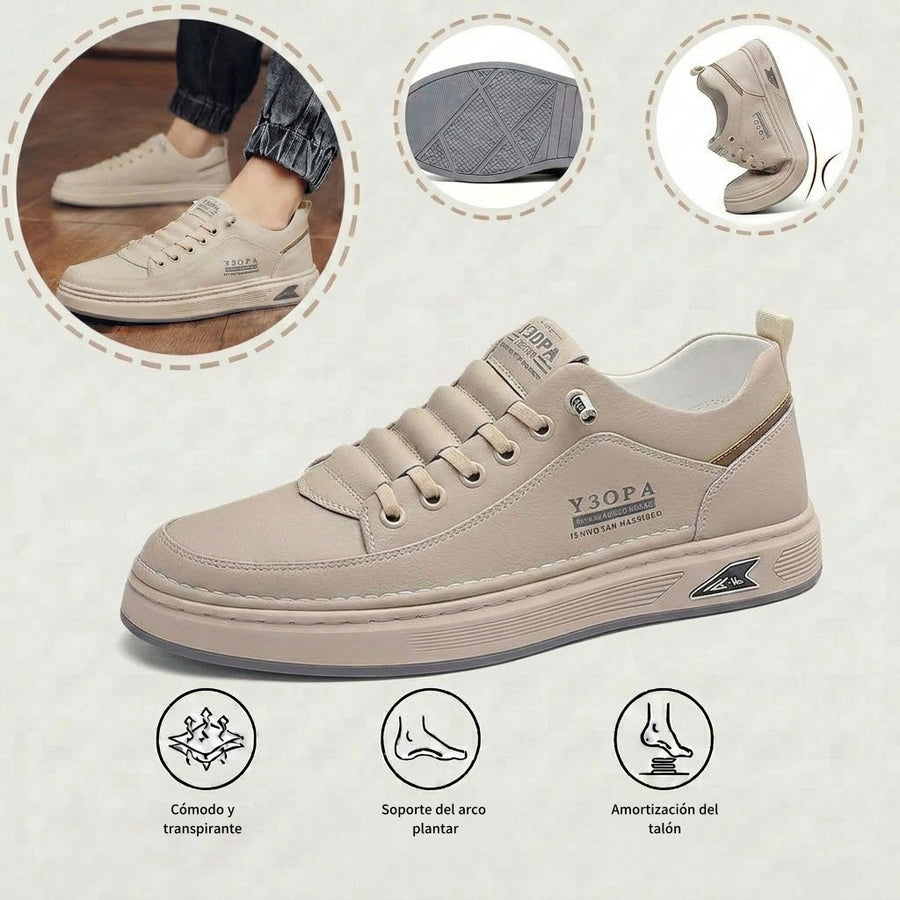 Zapatos ortopédicos cómodos: cosidos a mano, con amortiguación suave y exterior de piel impermeable.