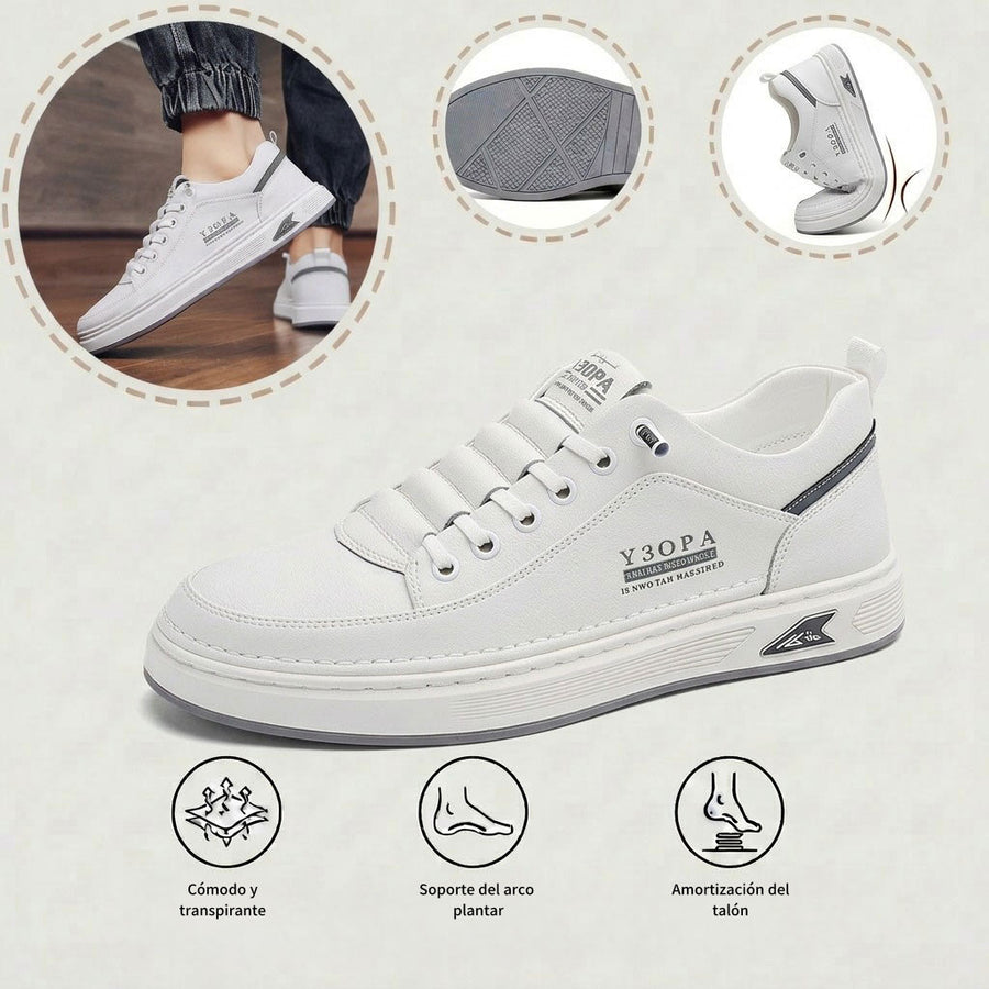 Zapatos ortopédicos cómodos: cosidos a mano, con amortiguación suave y exterior de piel impermeable.