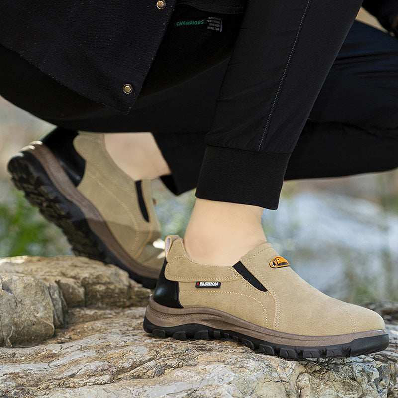 Zapatos ortopédicos cómodos de ante: con soporte para el arco, alivian el dolor, son antideslizantes y amortiguan los impactos.