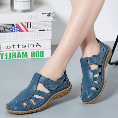 Sandalias con protección para los dedos: con soporte para el arco plantar, que alivia el dolor; ligeras y con amortiguación.