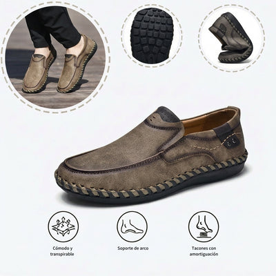 Zapatos ortopédicos cómodos: soporte ergonómico del arco plantar que alivia el dolor; horma ancha que no aprieta el pie.