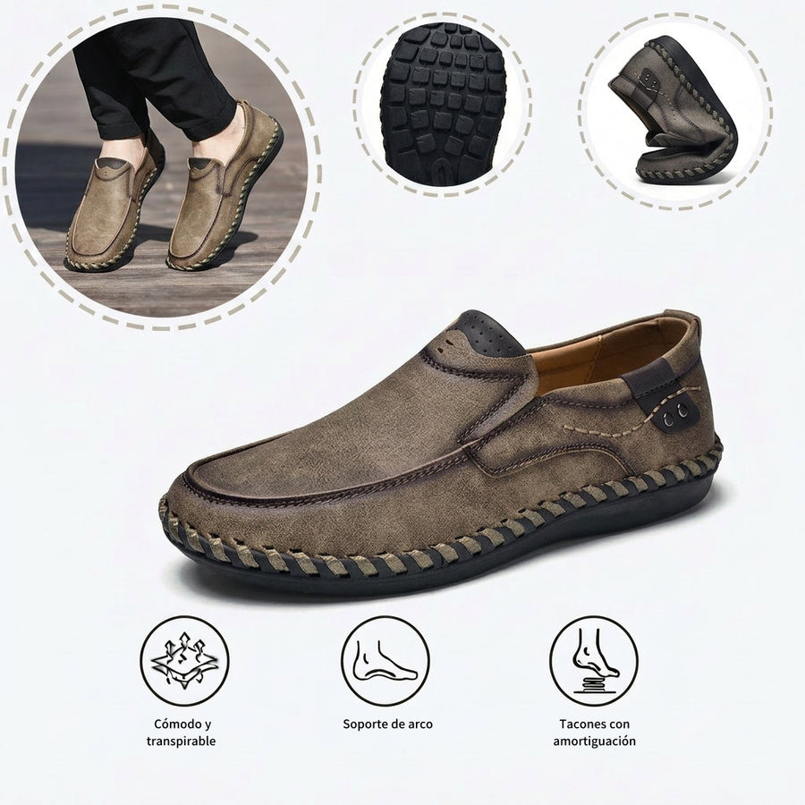 Zapatos ortopédicos cómodos: soporte ergonómico del arco plantar que alivia el dolor; horma ancha que no aprieta el pie.