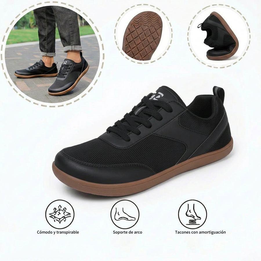 Zapatillas deportivas ortopédicas de malla: con soporte para el arco del pie, que alivia el dolor; amortiguación suave.