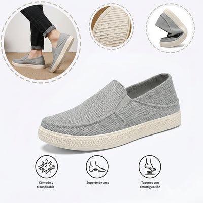Zapatos ortopédicos de malla: tejidos a mano, con soporte para el arco del pie, que alivian el dolor.