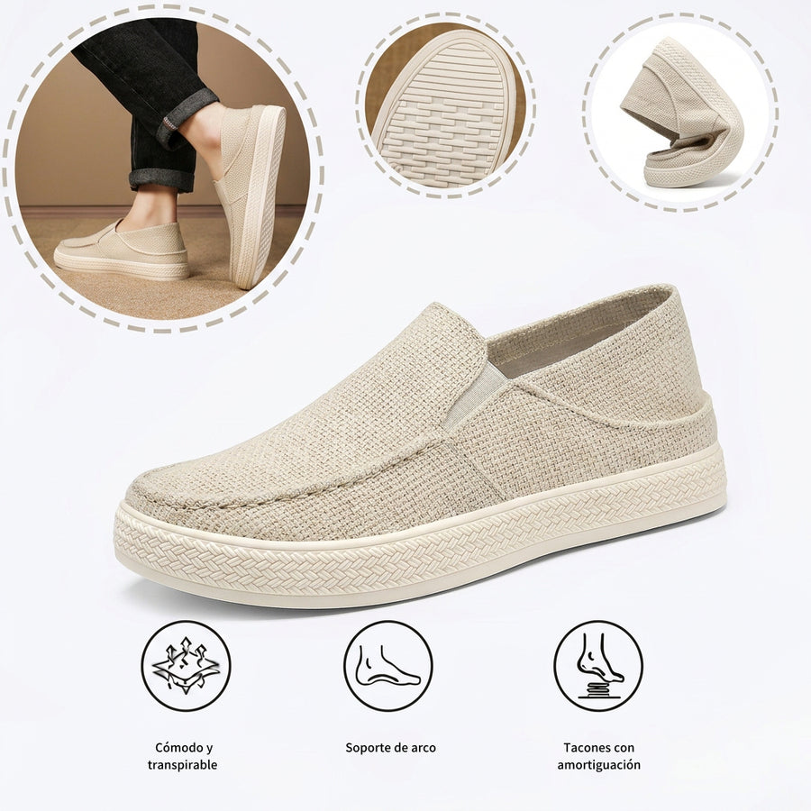 Zapatos ortopédicos de malla: tejidos a mano, con soporte para el arco del pie, que alivian el dolor.