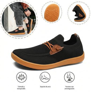 Zapatillas deportivas ortopédicas de malla: con soporte para el arco del pie, que alivia el dolor; amortiguación suave.