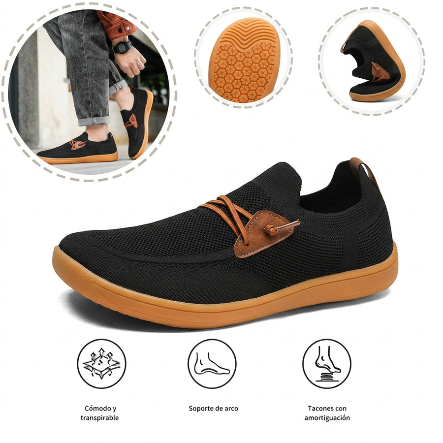 Zapatillas deportivas ortopédicas de malla: con soporte para el arco del pie, que alivia el dolor; amortiguación suave.