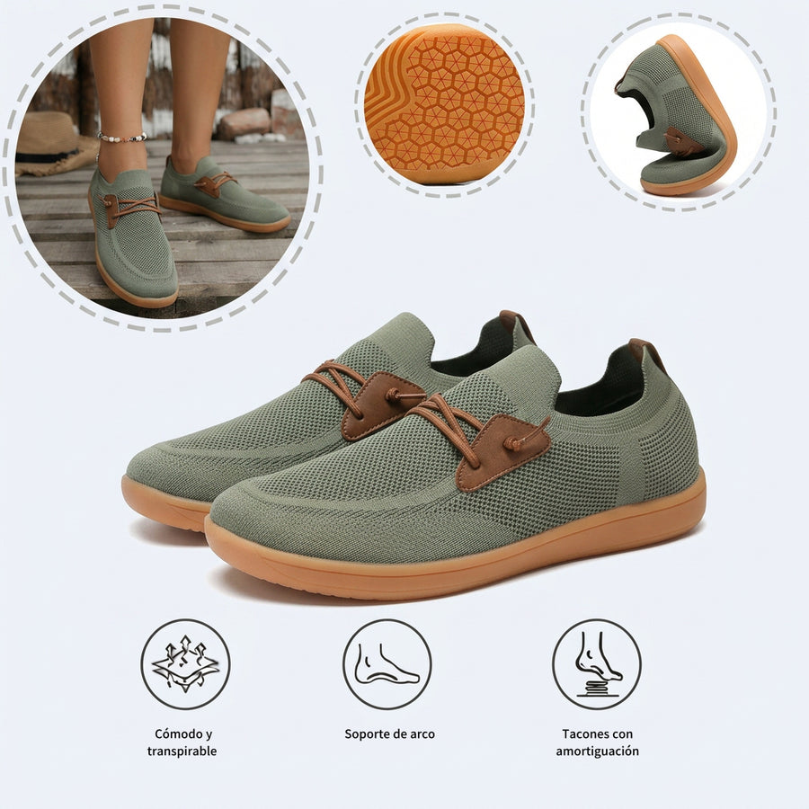 Zapatillas deportivas ortopédicas de malla: con soporte para el arco del pie, que alivia el dolor; amortiguación suave.