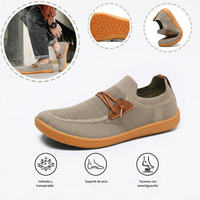 Zapatillas deportivas ortopédicas de malla: con soporte para el arco del pie, que alivia el dolor; amortiguación suave.