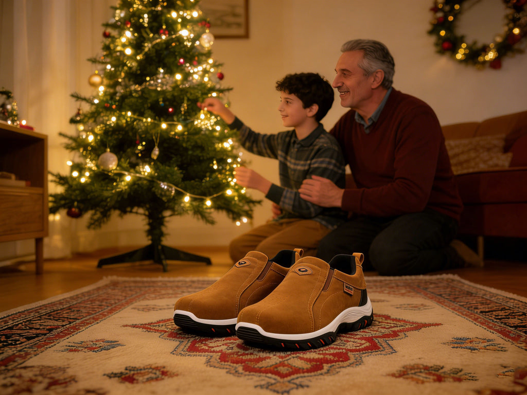 🎄Oferta de Natal por tempo limitado: 30% de desconto! - Calçado casual ZAPIEERS® 👞 - Estilo natalício + Confortável, impermeável e antiderrapante - O presente de Natal perfeito 🎁