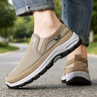 Zapatillas deportivas ortopédicas de malla: con soporte para el arco del pie, que alivia el dolor; amortiguación suave.