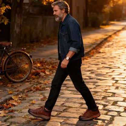 Zapatos ergonómicos ortopédicos de piel: piel de vacuno italiana de primera calidad, soporte para el arco y alivio del dolor de pies