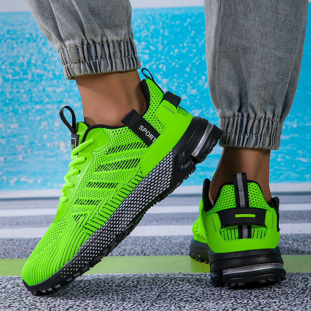 Zapatillas deportivas ortopédicas de malla — con soporte para el arco plantar y amortiguación que cuida las rodillas