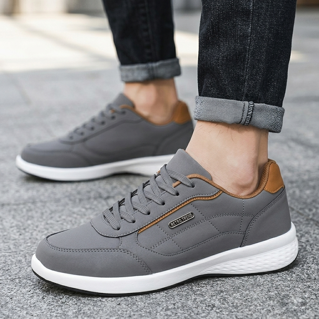 Zapatos ortopédicos cómodos: con soporte para el arco plantar que alivia el dolor; ligeros, con amortiguación y exterior de piel impermeable.
