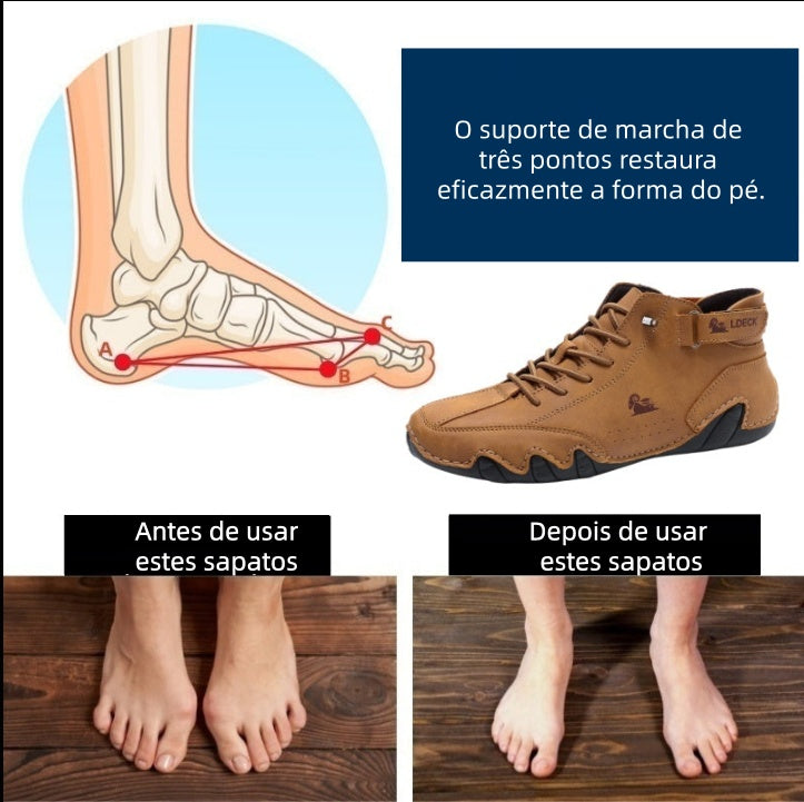 🔥Black Friday: 50% de desconto⏰ - Zapieers® Tênis de Caminhada Ergonômicos - Costura Manual 👞