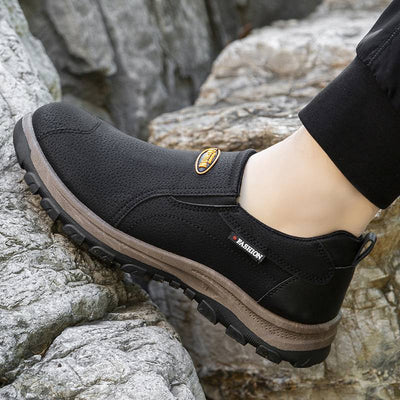 Zapatos ortopédicos cómodos de ante: con soporte para el arco, alivian el dolor, son antideslizantes y amortiguan los impactos.