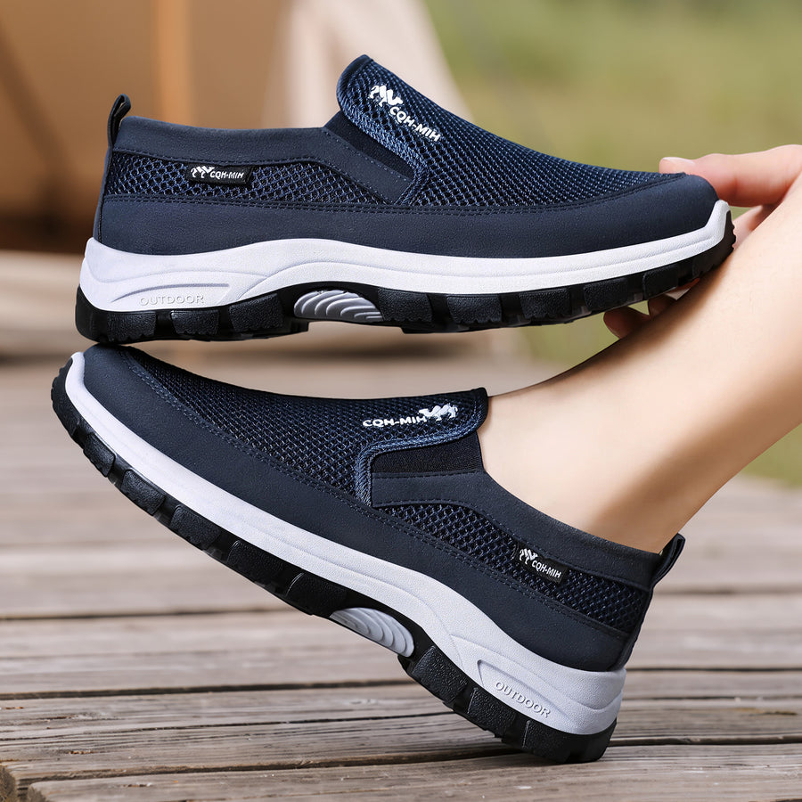 Zapatillas deportivas ortopédicas de malla: con soporte para el arco del pie, que alivia el dolor; amortiguación suave.
