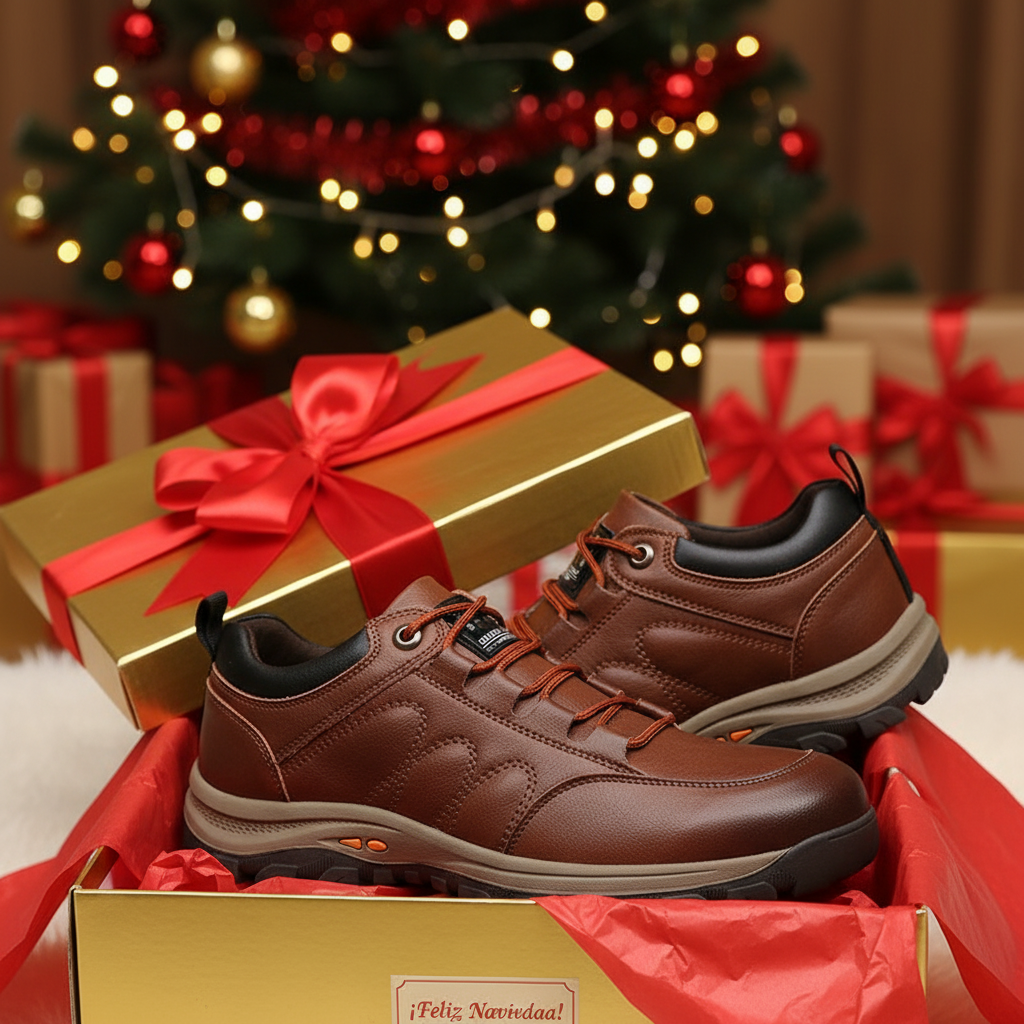 🎄Oferta de Natal por tempo limitado: 30% de desconto! - Calçado casual ZAPIEERS® 👞 - Estilo natalício + Confortável, impermeável e antiderrapante - O presente de Natal perfeito 🎁