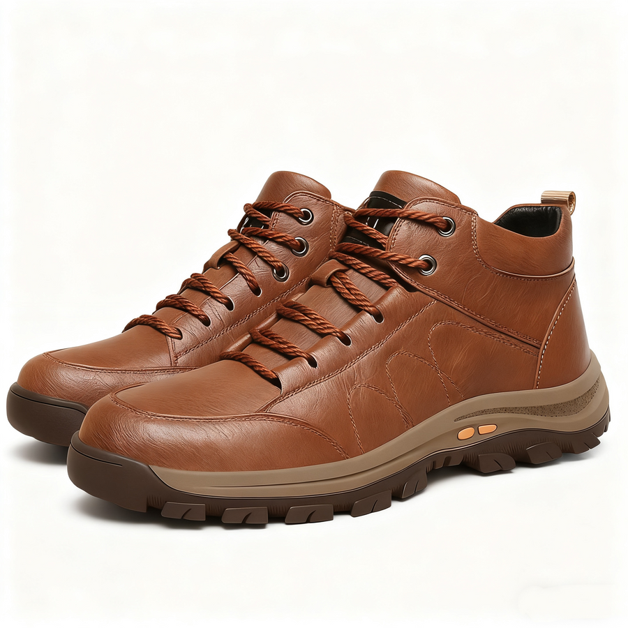 Zapatos ortopédicos de vestir: fabricados a mano en Italia con piel de vacuno; con soporte para el arco; antideslizantes y resistentes.