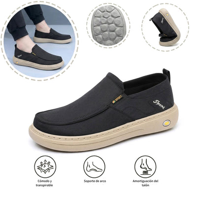 Zapatos ortopédicos cómodos: con soporte para el arco, que alivian el dolor y amortiguan los impactos en las rodillas.