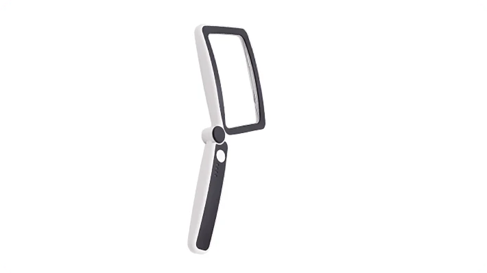 Lupa cuadrada recargable con luz LED
