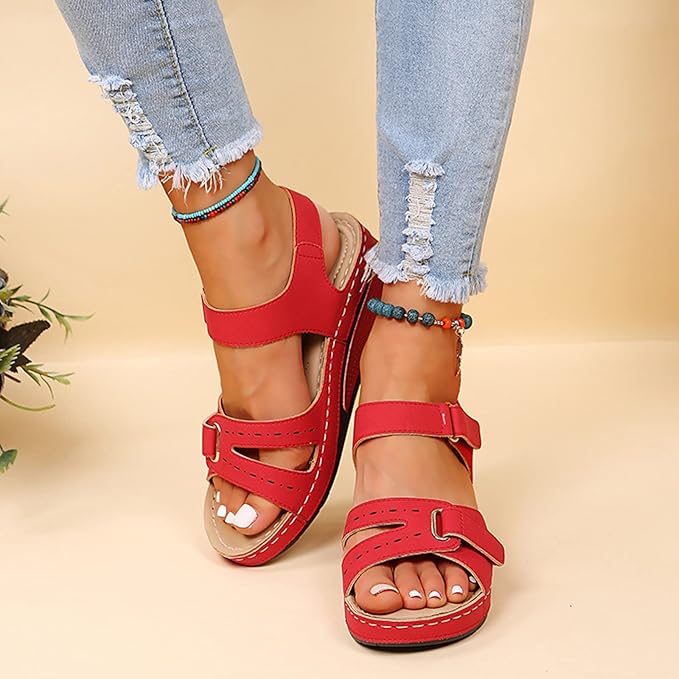 Sandalias ortopédicas de estilo romano — con soporte para el arco, amortiguación suave y elástica, cómodas y sin apretar