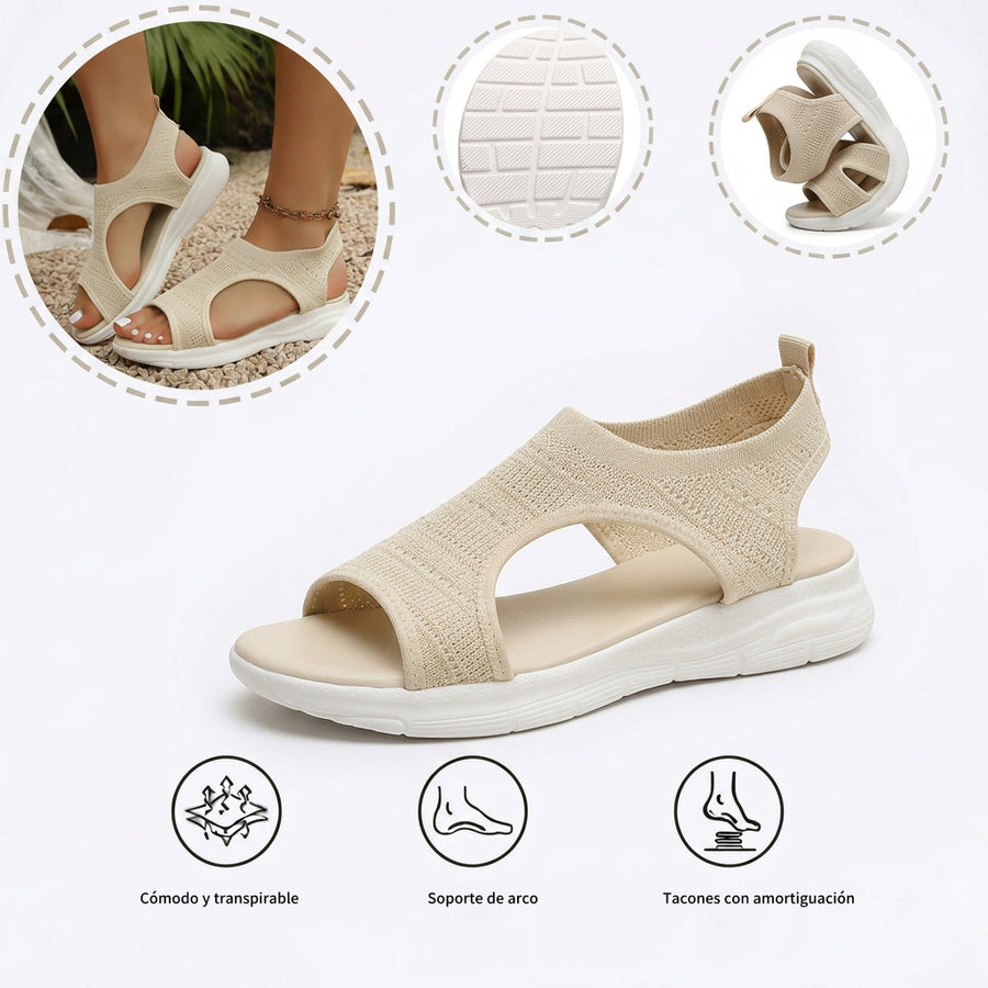 Sandalias ortopédicas de punto — con soporte para el arco plantar para caminar con comodidad