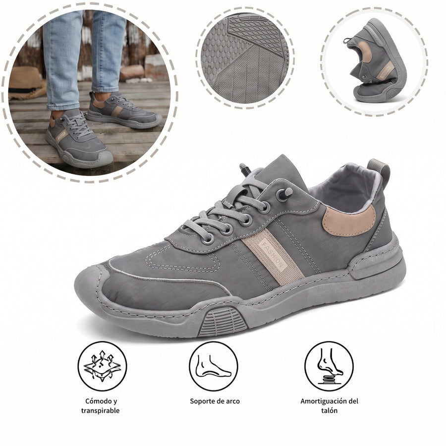 Zapatillas deportivas ortopédicas de malla: con soporte para el arco del pie, que alivia el dolor; amortiguación suave.
