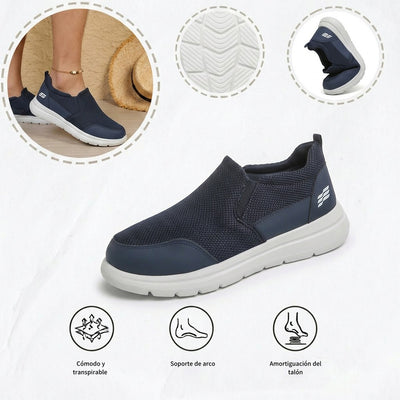 Zapatos ortopédicos de malla de estilo casual — con soporte para el arco plantar, fáciles de poner y quitar