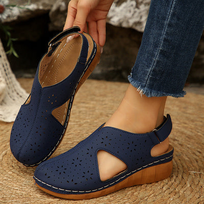 Sandalias con protección para los dedos: con soporte para el arco plantar, que alivia el dolor; ligeras y con amortiguación.