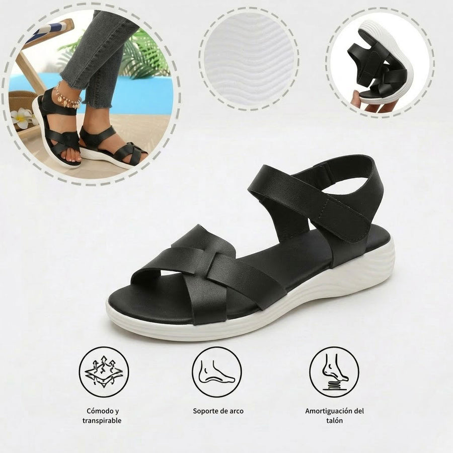 Sandalias ortopédicas ergonómicas — Con soporte para el arco que ayuda a aliviar el dolor de pies, estabilizar el talón y reducir la inestabilidad al caminar